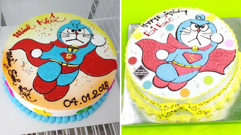 Bánh sinh nhật doremon siêu nhân